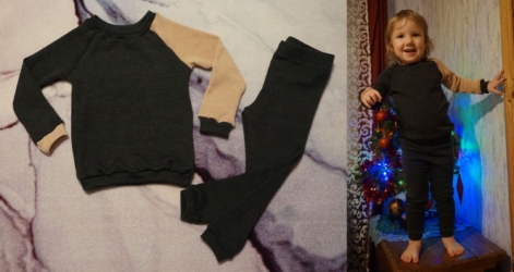 Soe komplekt meriinokangast, suurus 92/98